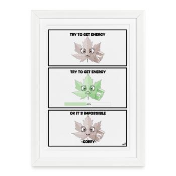 Try to get Energy - Framed poster (27 × 37 cm) - white - Front