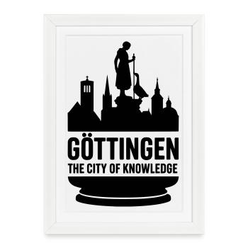 Göttingen City of Knowledge - Framed poster (27 × 37 cm) - white - Front