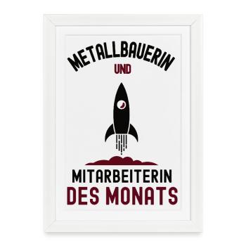 Employé du mois Métallurgiste Métallurgiste - Affiche encadrée (27 × 37 cm) - blanc - Devant