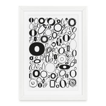 Typo O – Letter Design for Font Lovers - Framed poster (27 × 37 cm) - white - Front