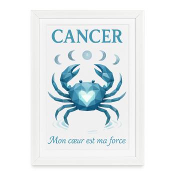 Cancer Star Sign - Astrology - Framed poster (27 × 37 cm) - white - Front