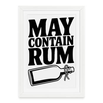May Contain Rum - Framed poster (27 × 37 cm) - white - Front