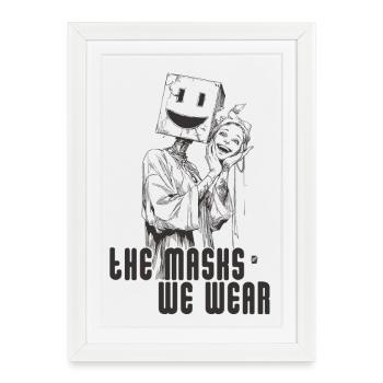 Masks we wear - Framed poster (27 × 37 cm) - white - Front