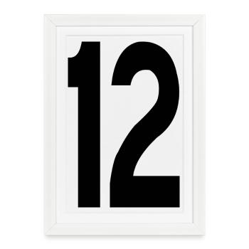 12 Numbers - Framed poster (27 × 37 cm) - white - Front