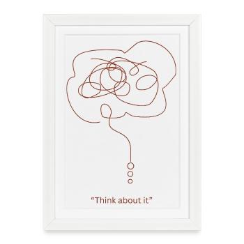 Dash Brain Doodle - Framed poster (27 × 37 cm) - white - Front