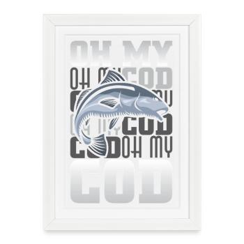 Angler Fisherman Petri Disciple Saying Fishing Funny - Framed poster (27 × 37 cm) - white - Front