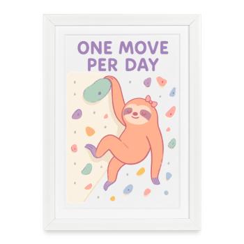 Bloc paresseux : Conception d’un mouvement par jour - Affiche encadrée (27 × 37 cm) - blanc - Devant