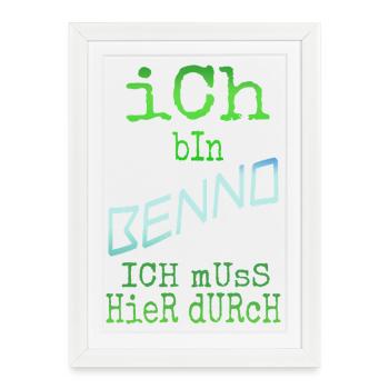 Benno as a first name - Framed poster (27 × 37 cm) - white - Front