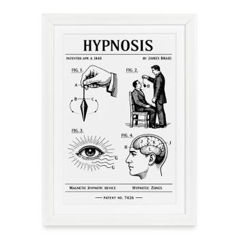 Conception du plan d’hypnose - Affiche encadrée (27 × 37 cm) - blanc - Devant