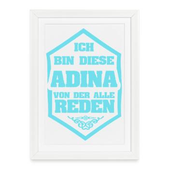 Adina en tant qu’adage - Affiche encadrée (27 × 37 cm) - blanc - Devant