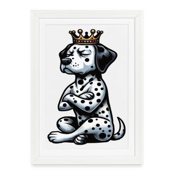 Dalmatiens Gardiens de dalmatiens Propriétaires de dalmatiens - Affiche encadrée (27 × 37 cm) - blanc - Devant