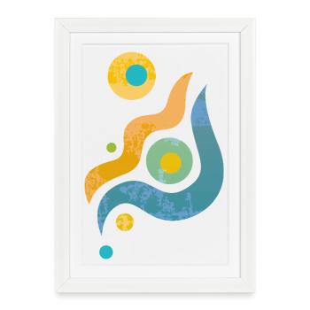 Yoga design_44 - Framed poster (27 × 37 cm) - white - Front