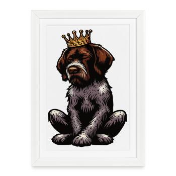 German Wirehaired German Wirehaired Owner - Framed poster (27 × 37 cm) - white - Front