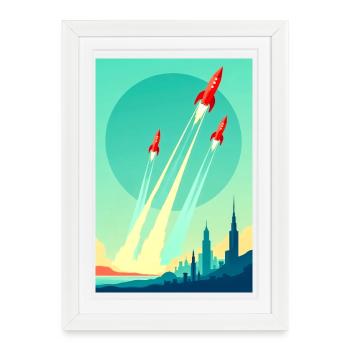 A Fleet Rises into the Open Sky - Framed poster (27 × 37 cm) - white - Front