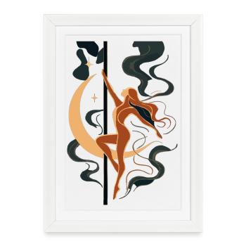 Pole Dance Art: Where Strength Meets Art - Framed poster (27 × 37 cm) - white - Front