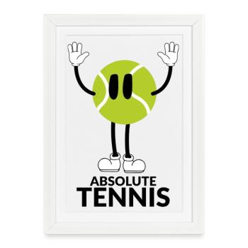 Absolute Tennis - Framed poster (27 × 37 cm) - white - Front