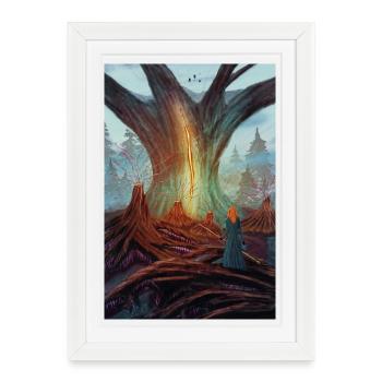 Way of the Flaming Forest - Framed poster (27 × 37 cm) - white - Front
