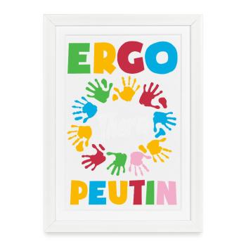 Occupational Therapist Colorful Hands - Framed poster (27 × 37 cm) - white - Front