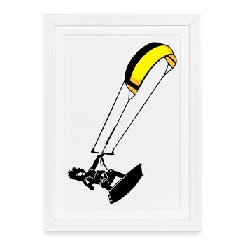 Kitesuf flex - Framed poster (27 × 37 cm) - white - Front