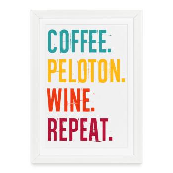 Cycle de café Répétition du vin - Affiche encadrée (27 × 37 cm) - blanc - Devant