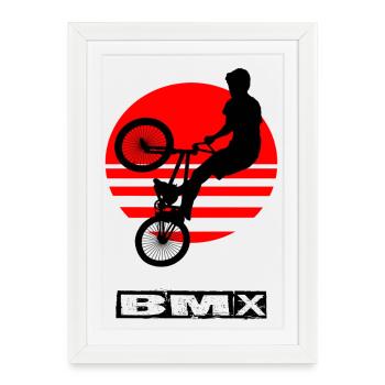 BMX - Framed poster (27 × 37 cm) - white - Front