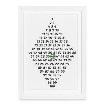 60e anniversaire - Affiche encadrée (27 × 37 cm) - blanc - Devant