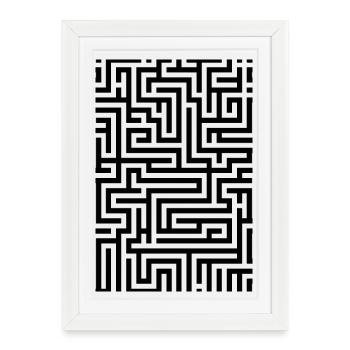 Labyrinthe - Affiche encadrée (27 × 37 cm) - blanc - Devant