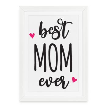Meilleure maman de tous les temps - Affiche encadrée (27 × 37 cm) - blanc - Devant