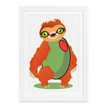 COSTUMES DE PARESSEUX D’OLIVE - Affiche encadrée (27 × 37 cm) - blanc - Devant