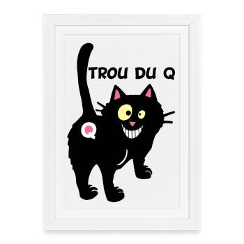 La lettre Q - Affiche encadrée (27 × 37 cm) - blanc - Devant