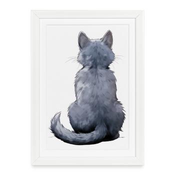Bleu Russe - Affiche encadrée (27 × 37 cm) - blanc - Devant