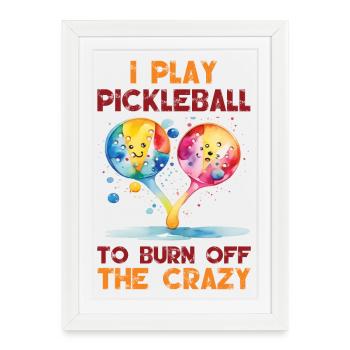 La vie est belle. Le pickleball l’améliore - Affiche encadrée (27 × 37 cm) - blanc - Devant
