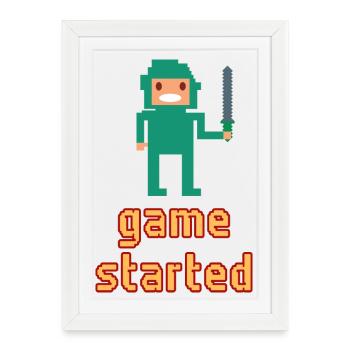 Game Begins - Back to School - Framed poster (27 × 37 cm) - white - Front