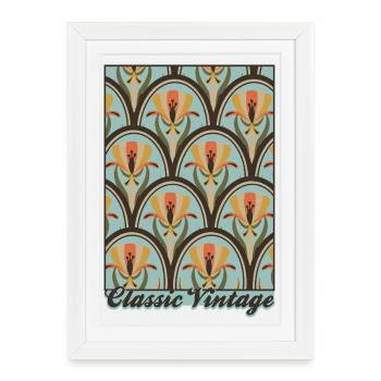 Classic Vintage – Art Nouveau Pattern - Framed poster (27 × 37 cm) - white - Front