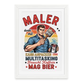 The Painter - Framed poster (27 × 37 cm) - white - Front