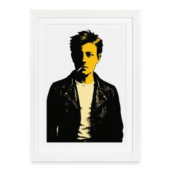 Arthur Rimbaud Noir Rebel poet - Framed poster (27 × 37 cm) - white - Front