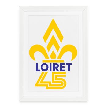 Fleur de Lys Loiret 45 - Framed poster (27 × 37 cm) - white - Front