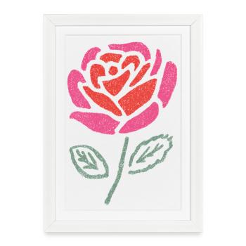 Explosion de la couleur du nénuphar - Affiche encadrée (27 × 37 cm) - blanc - Devant