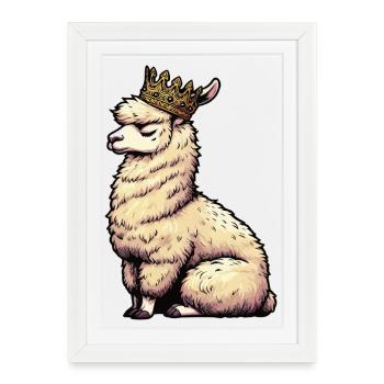 alpaca llama owner alpaca llamas llamas llamas - Framed poster (27 × 37 cm) - white - Front