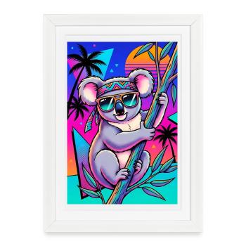 Koala - Framed poster (27 × 37 cm) - white - Front