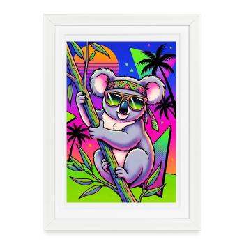 Koala - Framed poster (27 × 37 cm) - white - Front