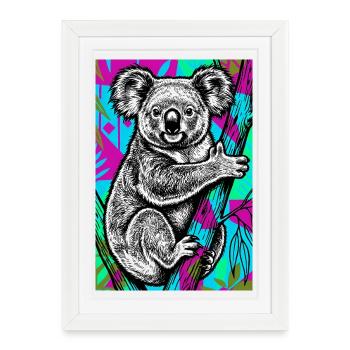 Koala - Affiche encadrée (27 × 37 cm) - blanc - Devant