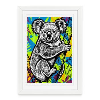 Koala - Framed poster (27 × 37 cm) - white - Front