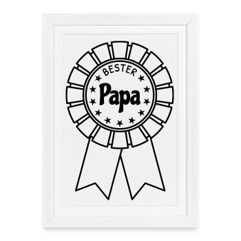 Meilleur papa - Affiche encadrée (27 × 37 cm) - blanc - Devant