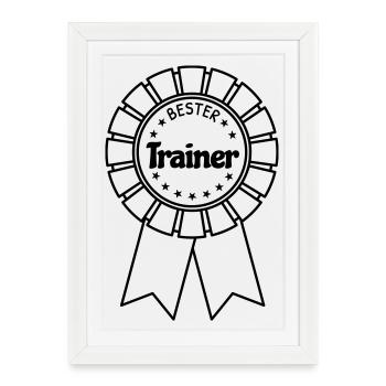 Best Trainer - Framed poster (27 × 37 cm) - white - Front