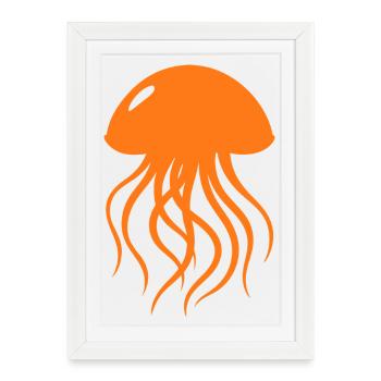 jellyfish - Framed poster (27 × 37 cm) - white - Front