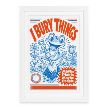 Urban Gardening Dirty Things Maybe Plants - Framed poster (27 × 37 cm) - white - Front