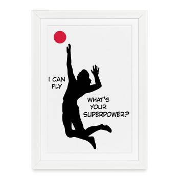 6061912 126238460 Volleyball - Framed poster (27 × 37 cm) - white - Front