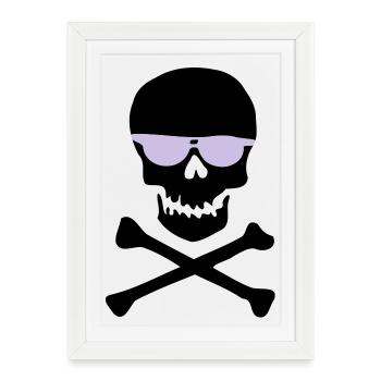 Piratl_mit_brille - Affiche encadrée (27 × 37 cm) - blanc - Devant