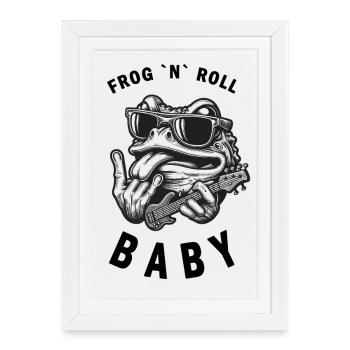 Lunettes de soleil Duck Doodle - Affiche encadrée (27 × 37 cm) - blanc - Devant